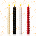 LED Spiral Taper Candles, 26 cm (Box of 6)