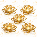 Gold LED Lotus Flower Lights (Pack of 6)